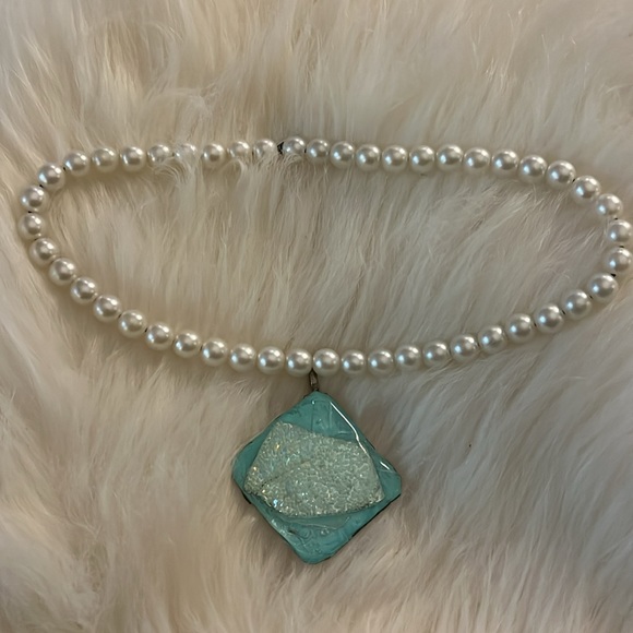 Faux Pearl Rare Unique One of Handmade Rare Bohemian Necklace - Picture 11 of 17